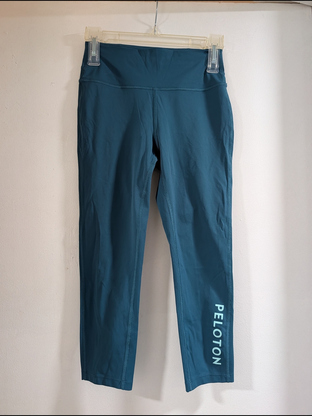 Peloton Teal Blue Leggings with Peloton Logo